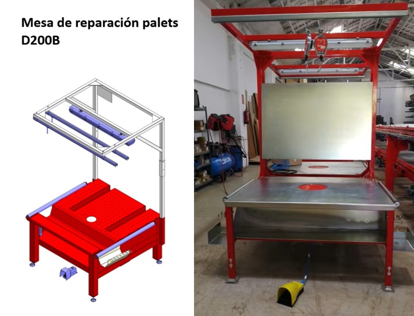 Mesas de reparación palets D200B